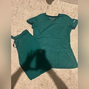 Greys anatomy green scrub set SIZE SMALL